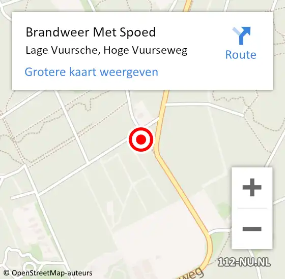 Locatie op kaart van de 112 melding: Brandweer Met Spoed Naar Lage Vuursche, Hoge Vuurseweg op 1 mei 2024 20:13