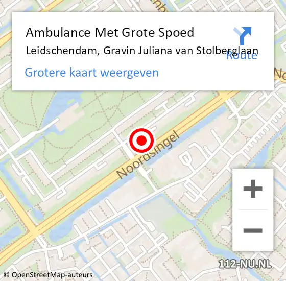 Locatie op kaart van de 112 melding: Ambulance Met Grote Spoed Naar Leidschendam, Gravin Juliana van Stolberglaan op 2 mei 2024 02:39