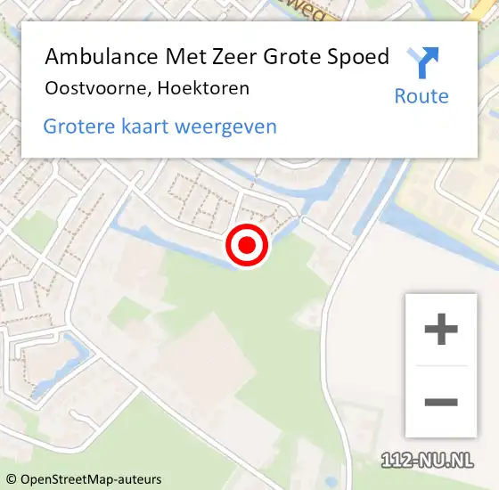 Locatie op kaart van de 112 melding: Ambulance Met Zeer Grote Spoed Naar Oostvoorne, Hoektoren op 2 mei 2024 06:27