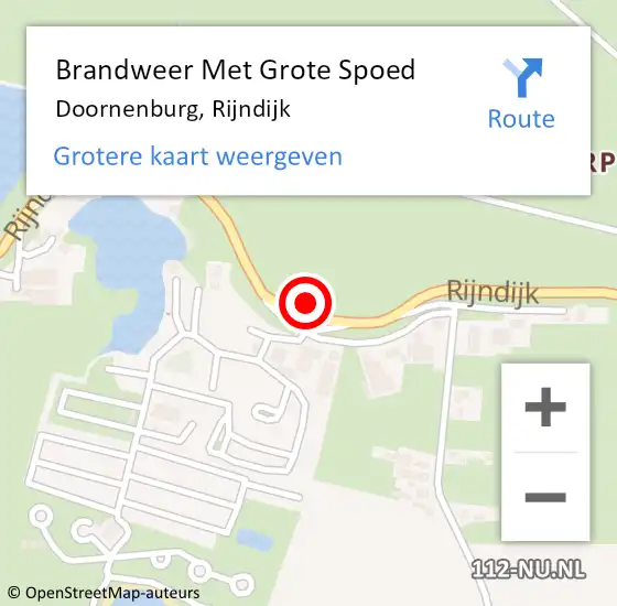 Locatie op kaart van de 112 melding: Brandweer Met Grote Spoed Naar Doornenburg, Rijndijk op 2 mei 2024 10:05