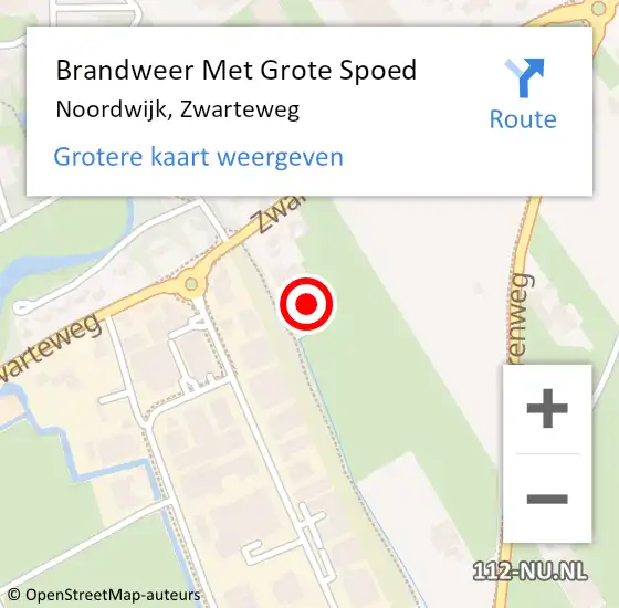 Locatie op kaart van de 112 melding: Brandweer Met Grote Spoed Naar Noordwijk, Zwarteweg op 2 mei 2024 10:46