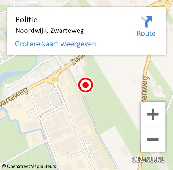 Locatie op kaart van de 112 melding: Politie Noordwijk, Zwarteweg op 2 mei 2024 10:50
