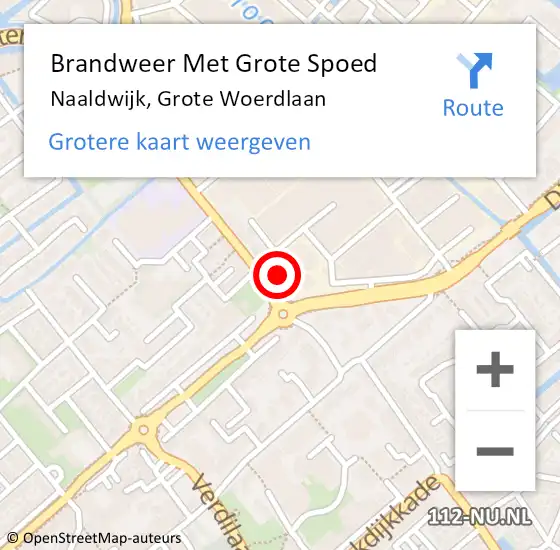 Locatie op kaart van de 112 melding: Brandweer Met Grote Spoed Naar Naaldwijk, Grote Woerdlaan op 2 mei 2024 11:22