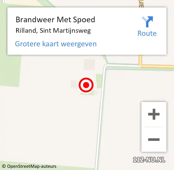 Locatie op kaart van de 112 melding: Brandweer Met Spoed Naar Rilland, Sint Martijnsweg op 2 mei 2024 11:29