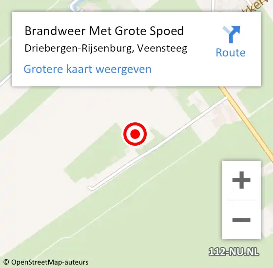 Locatie op kaart van de 112 melding: Brandweer Met Grote Spoed Naar Driebergen-Rijsenburg, Veensteeg op 2 mei 2024 12:14