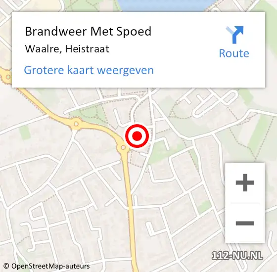 Locatie op kaart van de 112 melding: Brandweer Met Spoed Naar Waalre, Heistraat op 2 mei 2024 14:32