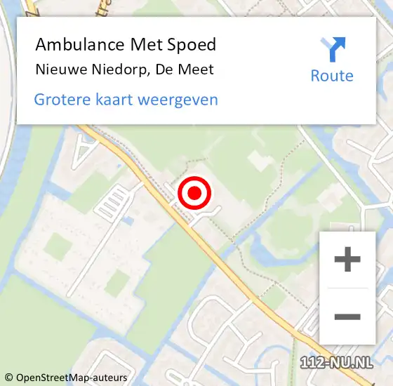 Locatie op kaart van de 112 melding: Ambulance Met Spoed Naar Nieuwe Niedorp, De Meet op 2 mei 2024 16:18