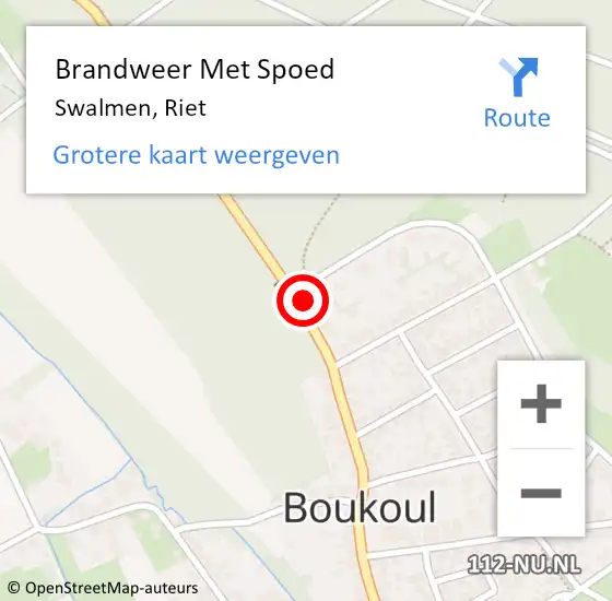 Locatie op kaart van de 112 melding: Brandweer Met Spoed Naar Swalmen, Riet op 2 mei 2024 16:51