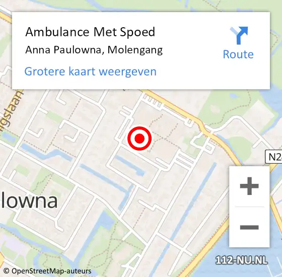 Locatie op kaart van de 112 melding: Ambulance Met Spoed Naar Anna Paulowna, Molengang op 2 mei 2024 18:28
