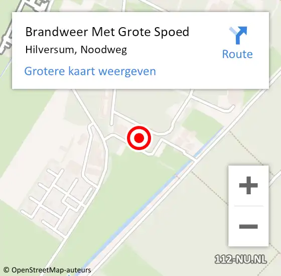 Locatie op kaart van de 112 melding: Brandweer Met Grote Spoed Naar Hilversum, Noodweg op 2 mei 2024 18:59