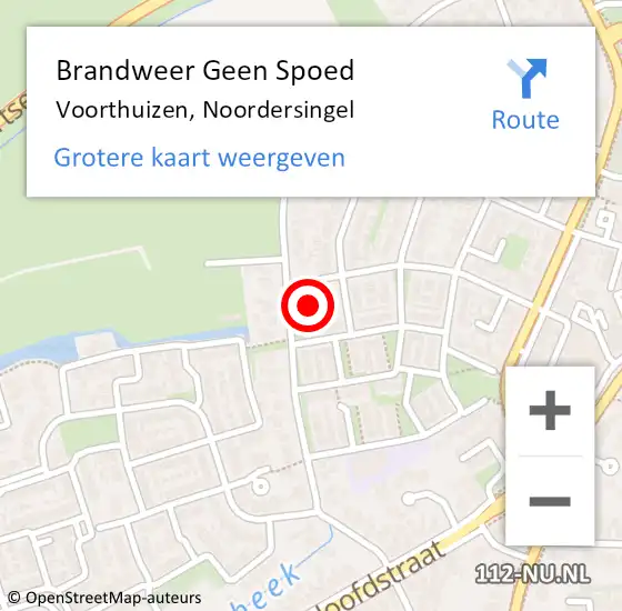 Locatie op kaart van de 112 melding: Brandweer Geen Spoed Naar Voorthuizen, Noordersingel op 2 mei 2024 19:00