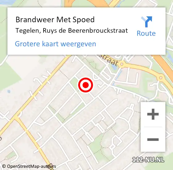 Locatie op kaart van de 112 melding: Brandweer Met Spoed Naar Tegelen, Ruys de Beerenbrouckstraat op 2 mei 2024 19:20