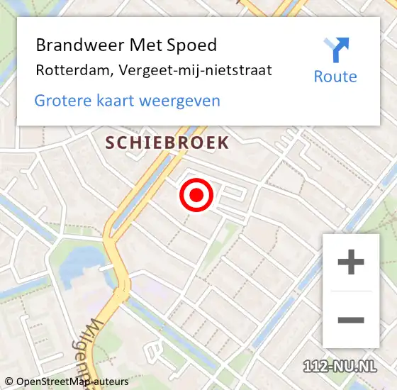 Locatie op kaart van de 112 melding: Brandweer Met Spoed Naar Rotterdam, Vergeet-mij-nietstraat op 2 mei 2024 19:24