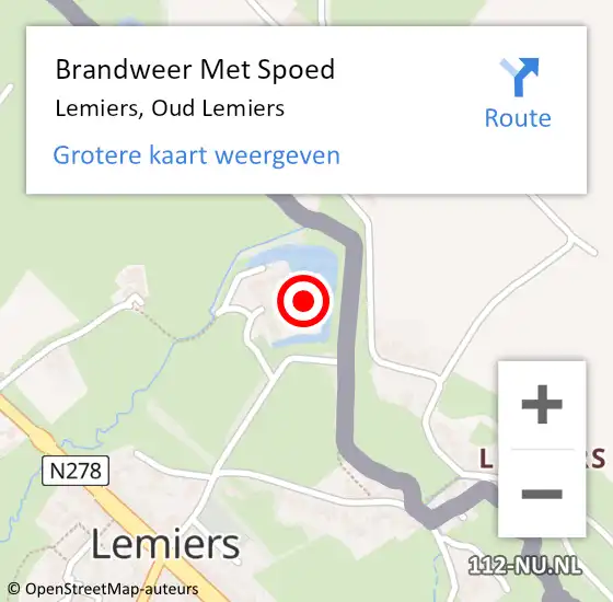 Locatie op kaart van de 112 melding: Brandweer Met Spoed Naar Lemiers, Oud Lemiers op 2 mei 2024 20:34