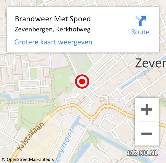 Locatie op kaart van de 112 melding: Brandweer Met Spoed Naar Zevenbergen, Kerkhofweg op 2 mei 2024 21:17