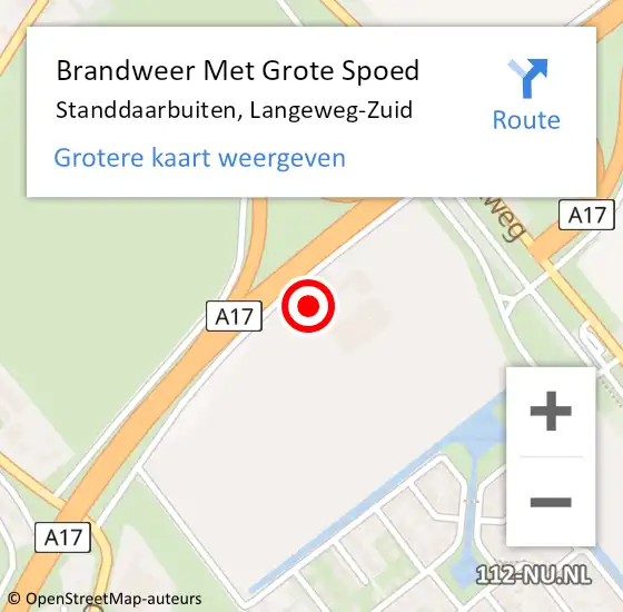 Locatie op kaart van de 112 melding: Brandweer Met Grote Spoed Naar Standdaarbuiten, Langeweg-Zuid op 2 mei 2024 21:36