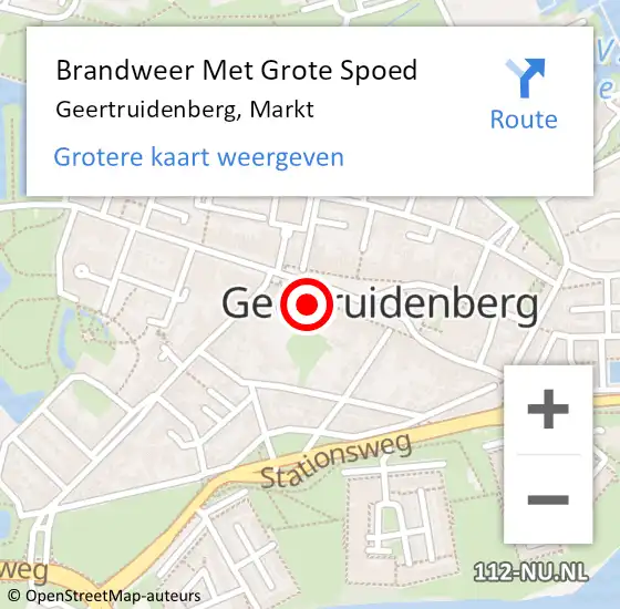 Locatie op kaart van de 112 melding: Brandweer Met Grote Spoed Naar Geertruidenberg, Markt op 4 oktober 2014 14:05