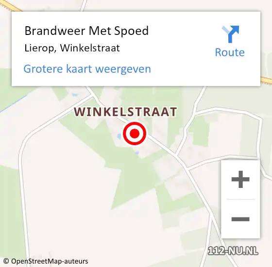 Locatie op kaart van de 112 melding: Brandweer Met Spoed Naar Lierop, Winkelstraat op 2 mei 2024 22:50