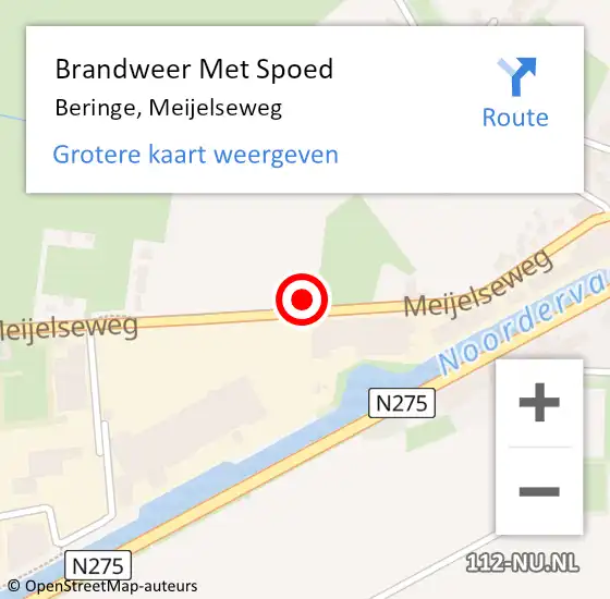 Locatie op kaart van de 112 melding: Brandweer Met Spoed Naar Beringe, Meijelseweg op 2 mei 2024 23:44
