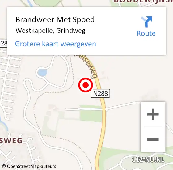 Locatie op kaart van de 112 melding: Brandweer Met Spoed Naar Westkapelle, Grindweg op 3 mei 2024 10:28