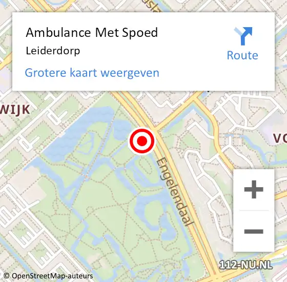 Locatie op kaart van de 112 melding: Ambulance Met Spoed Naar Leiderdorp op 3 mei 2024 12:31