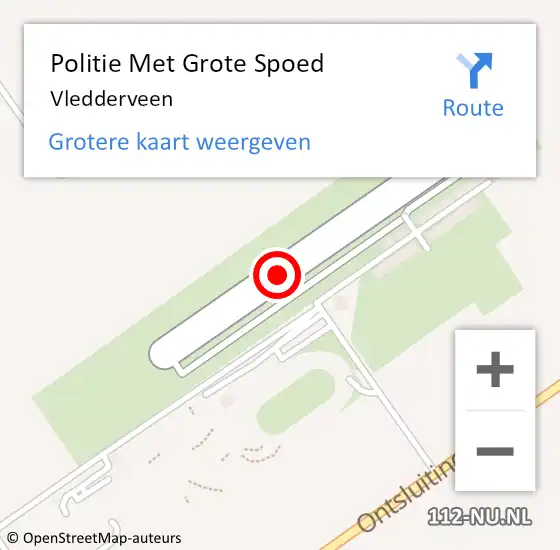 Locatie op kaart van de 112 melding: Politie Met Grote Spoed Naar Vledderveen op 3 mei 2024 12:44