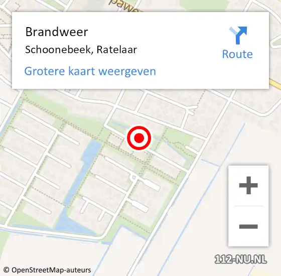 Locatie op kaart van de 112 melding: Brandweer Schoonebeek, Ratelaar op 3 mei 2024 15:09