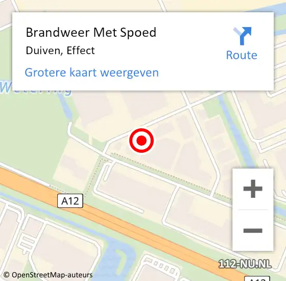 Locatie op kaart van de 112 melding: Brandweer Met Spoed Naar Duiven, Effect op 3 mei 2024 16:16