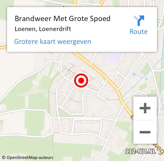Locatie op kaart van de 112 melding: Brandweer Met Grote Spoed Naar Loenen, Loenerdrift op 3 mei 2024 18:00