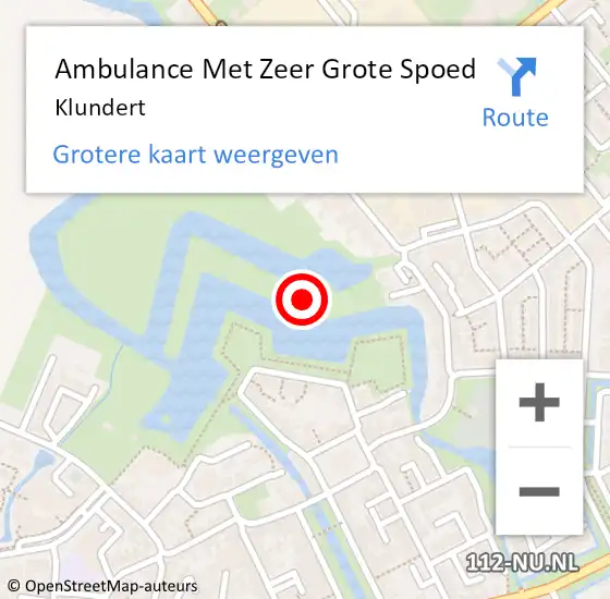Locatie op kaart van de 112 melding: Ambulance Met Zeer Grote Spoed Naar Klundert op 3 mei 2024 19:47