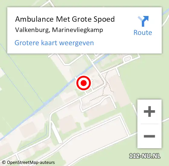 Locatie op kaart van de 112 melding: Ambulance Met Grote Spoed Naar Valkenburg, Marinevliegkamp op 3 mei 2024 22:20