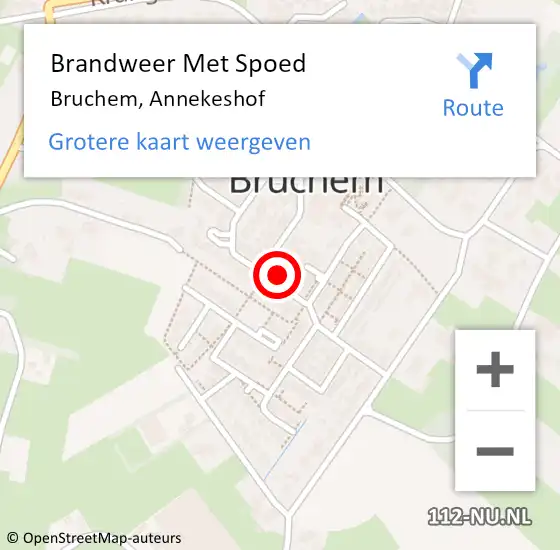 Locatie op kaart van de 112 melding: Brandweer Met Spoed Naar Bruchem, Annekeshof op 3 mei 2024 23:19