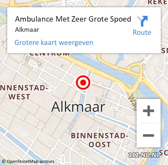 Locatie op kaart van de 112 melding: Ambulance Met Zeer Grote Spoed Naar Alkmaar op 4 mei 2024 08:09