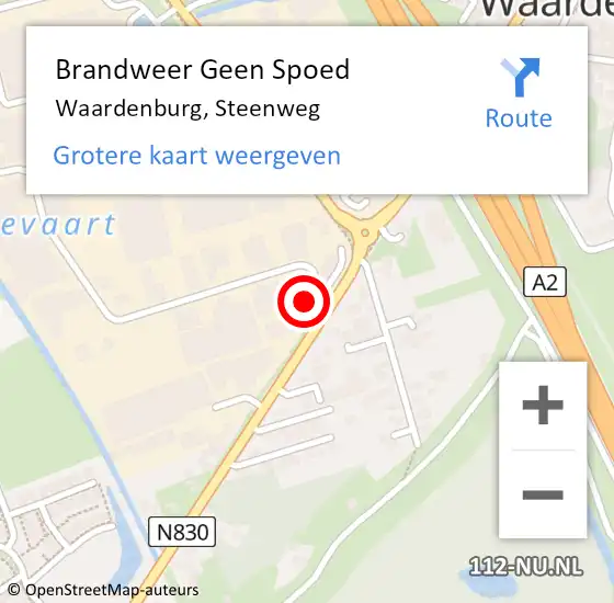 Locatie op kaart van de 112 melding: Brandweer Geen Spoed Naar Waardenburg, Steenweg op 4 mei 2024 09:13
