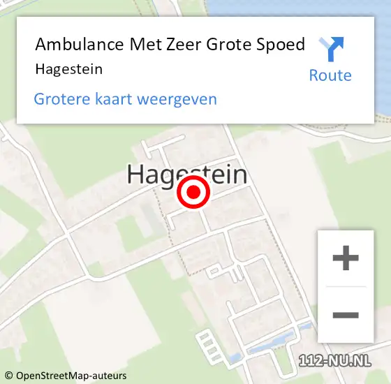 Locatie op kaart van de 112 melding: Ambulance Met Zeer Grote Spoed Naar Hagestein op 4 mei 2024 10:14