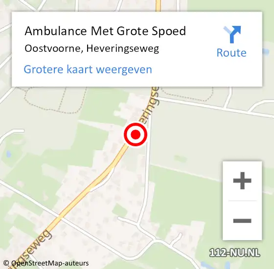 Locatie op kaart van de 112 melding: Ambulance Met Grote Spoed Naar Oostvoorne, Heveringseweg op 4 mei 2024 11:49