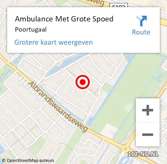 Locatie op kaart van de 112 melding: Ambulance Met Grote Spoed Naar Poortugaal op 4 mei 2024 11:53