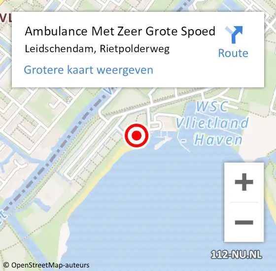 Locatie op kaart van de 112 melding: Ambulance Met Zeer Grote Spoed Naar Leidschendam, Rietpolderweg op 4 mei 2024 12:54