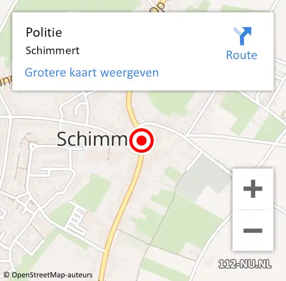 Locatie op kaart van de 112 melding: Politie Schimmert op 4 mei 2024 13:33