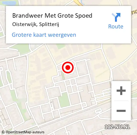 Locatie op kaart van de 112 melding: Brandweer Met Grote Spoed Naar Oisterwijk, Splitterij op 4 mei 2024 16:21