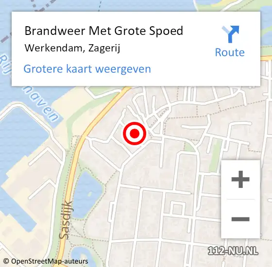 Locatie op kaart van de 112 melding: Brandweer Met Grote Spoed Naar Werkendam, Zagerij op 4 mei 2024 17:41