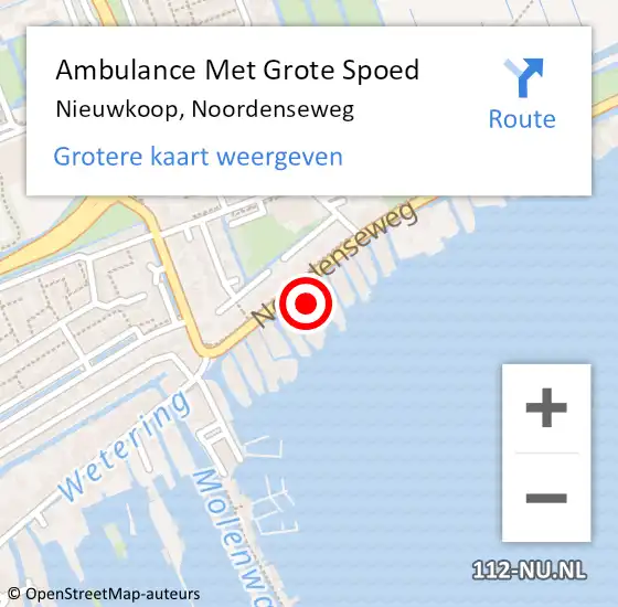 Locatie op kaart van de 112 melding: Ambulance Met Grote Spoed Naar Nieuwkoop, Noordenseweg op 4 mei 2024 20:05