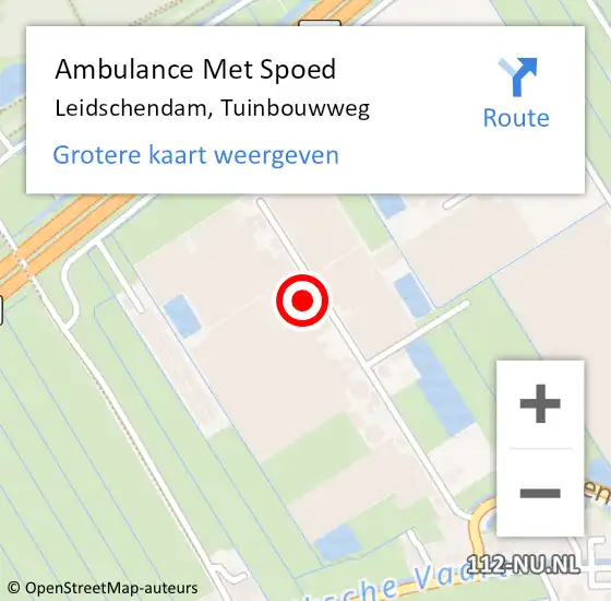 Locatie op kaart van de 112 melding: Ambulance Met Spoed Naar Leidschendam, Tuinbouwweg op 4 mei 2024 22:14