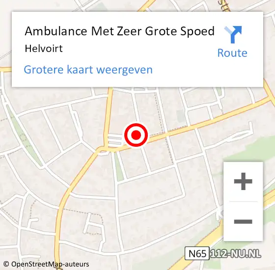 Locatie op kaart van de 112 melding: Ambulance Met Zeer Grote Spoed Naar Helvoirt op 4 mei 2024 22:39