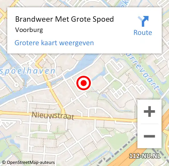 Locatie op kaart van de 112 melding: Brandweer Met Grote Spoed Naar Voorburg op 5 mei 2024 00:01