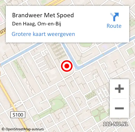 Locatie op kaart van de 112 melding: Brandweer Met Spoed Naar Den Haag, Om-en-Bij op 5 mei 2024 06:30