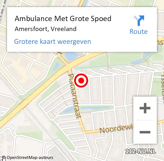 Locatie op kaart van de 112 melding: Ambulance Met Grote Spoed Naar Amersfoort, Vreeland op 5 mei 2024 07:27