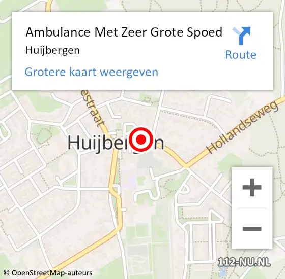 Locatie op kaart van de 112 melding: Ambulance Met Zeer Grote Spoed Naar Huijbergen op 5 mei 2024 10:04