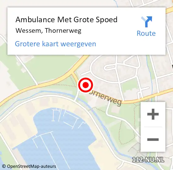 Locatie op kaart van de 112 melding: Ambulance Met Grote Spoed Naar Wessem, Thornerweg op 4 oktober 2014 18:48