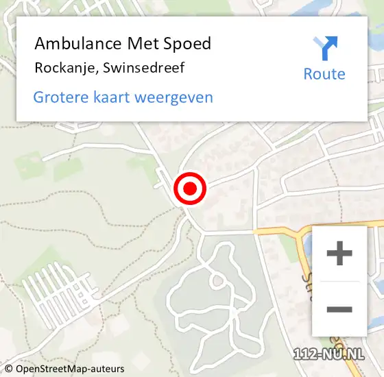 Locatie op kaart van de 112 melding: Ambulance Met Spoed Naar Rockanje, Swinsedreef op 5 mei 2024 11:20